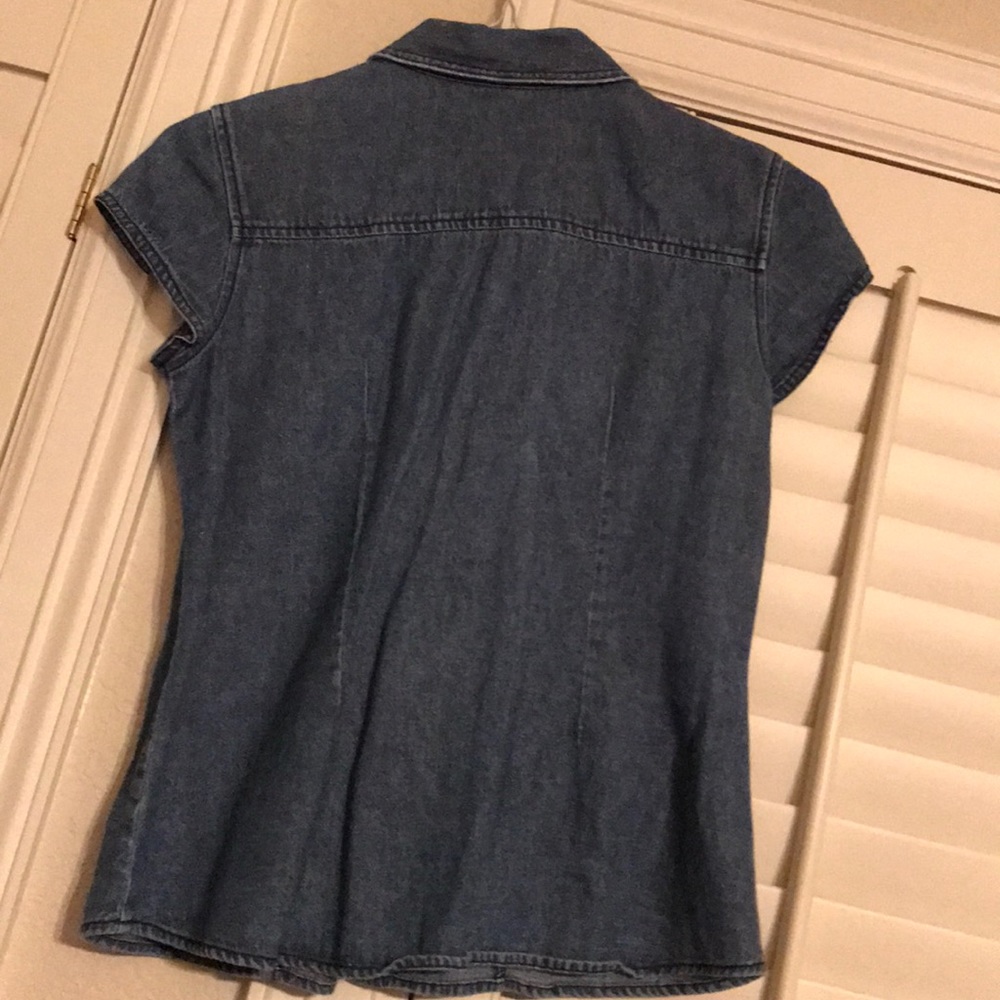 Justice Denim Button-up Top - Picture 5 of 6
